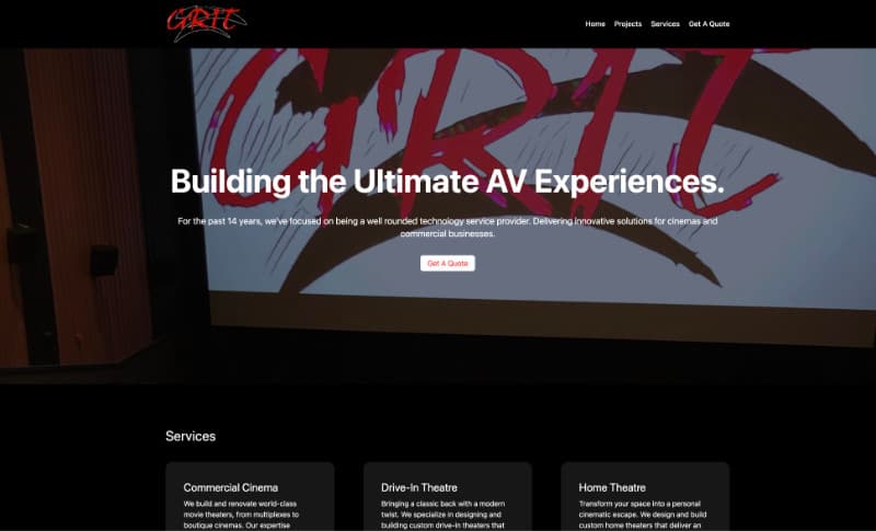 GRITz Enterprise website image